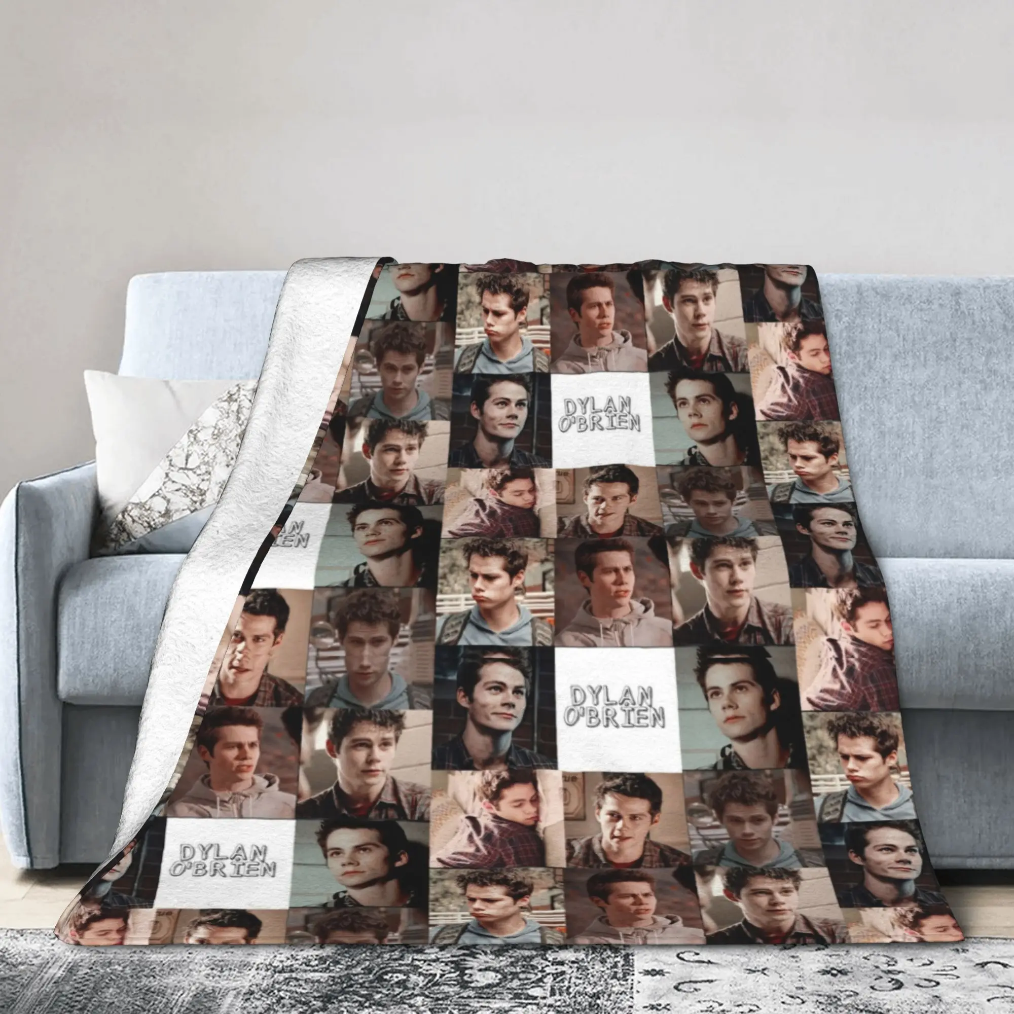Dylan O'Brien Knitted Blanket Flannel Actor Ultra-Soft Throw Blanket for Home Couch Bedroom Quilt