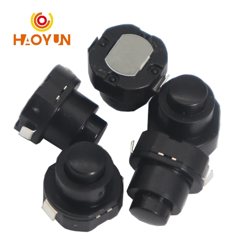 【30-5PCS】1010X Small Circular Flashlight Switch Power Supply Button Switch KAN-10A Self-Locking Button Push Button Switch ON-OFF