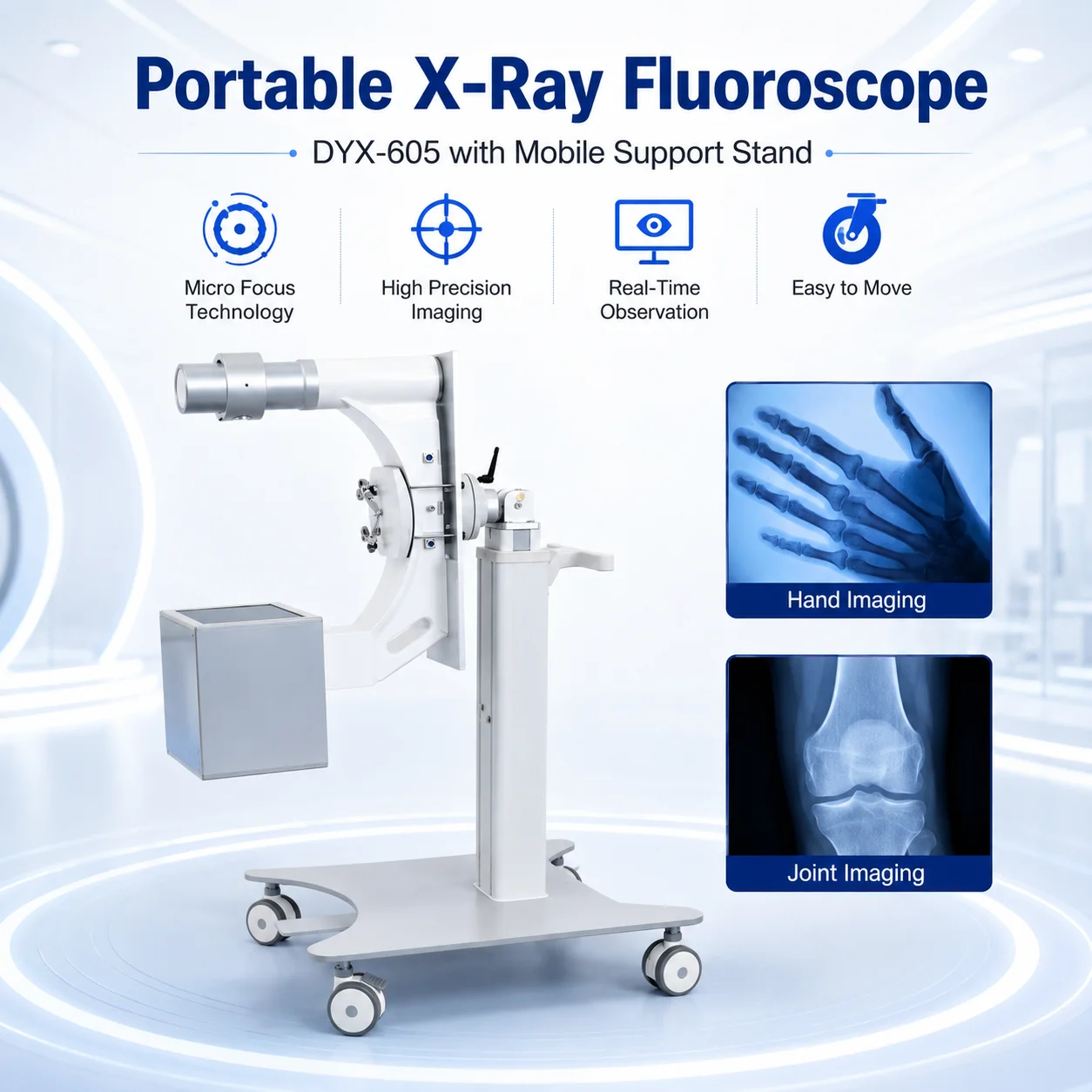 Portable Fluoroscopy X Ray Machine with Mobile Stand for Podiatry Clinics