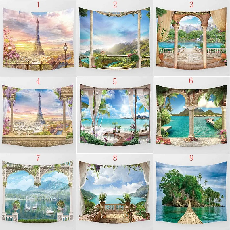 Home Decor Tapestry Fashion Beauty Lake View Wall Art   Hanging   Decoration