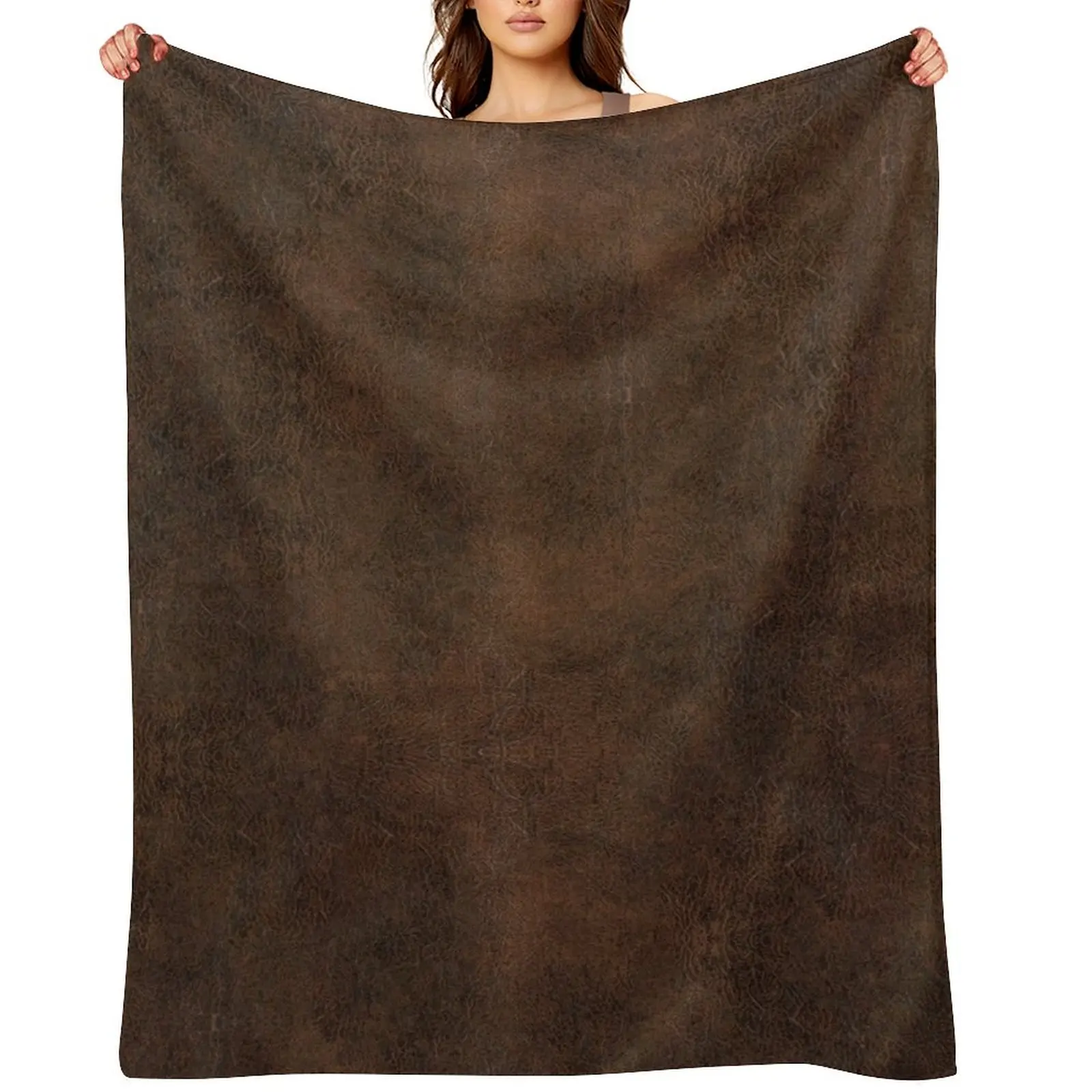 

Old leather photograph brown retro vintage pattern Throw Blanket For Decorative Sofa Plaid on the sofa Thermal for sofa Blankets