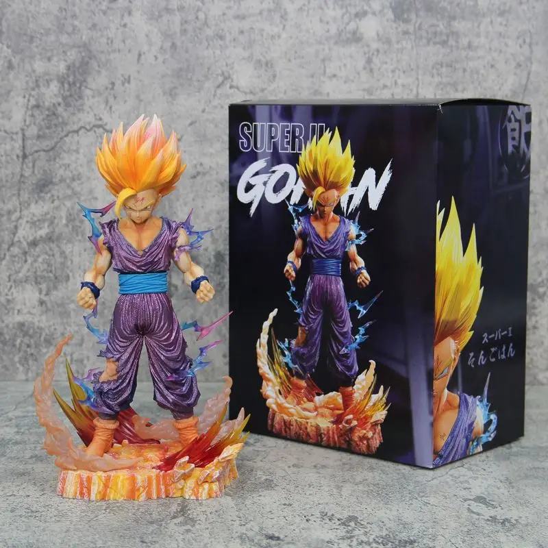 25cm Dragon Ball Z Figurines Gk Statue Super Saiyan 2 Son Gohan Anime Action Figure Anime Merchandise Model Collection Gift - view 3