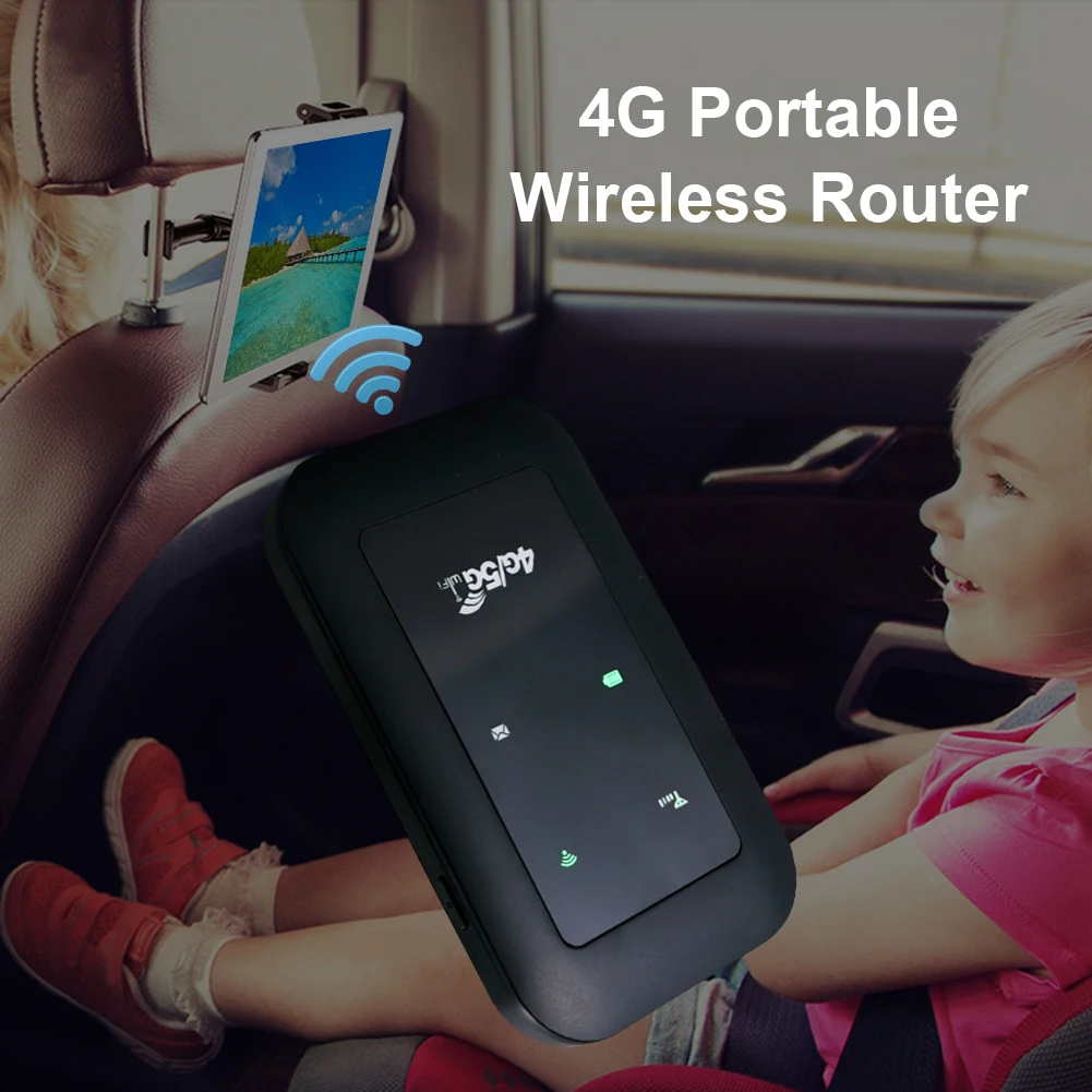 Router 4G LTE nirkabel dengan Slot kartu SIM, Router saku 150Mbps WiFi Repeater penguat sinyal jaringan Hotspot ponsel Mifi