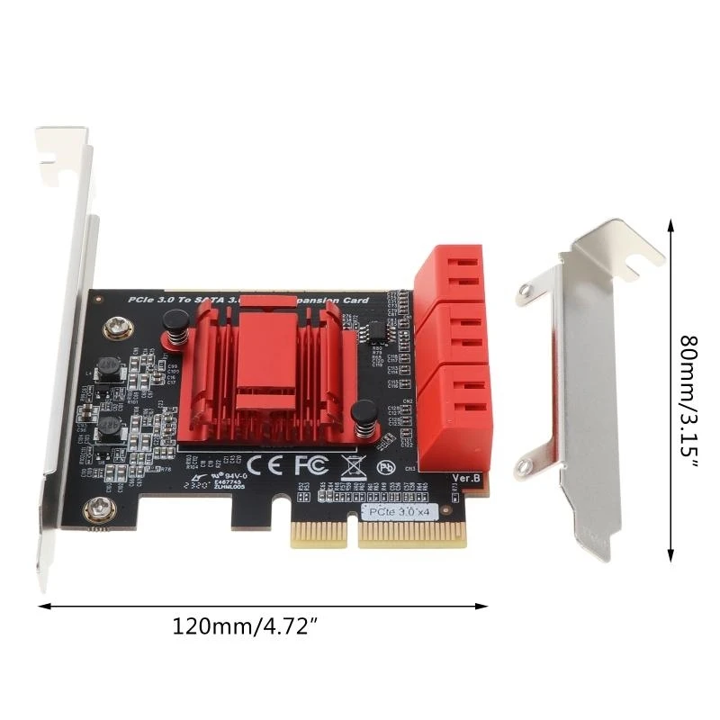 6 Ports PCI-E to Expansion Card for Desktop PC Support for Windows 10/8