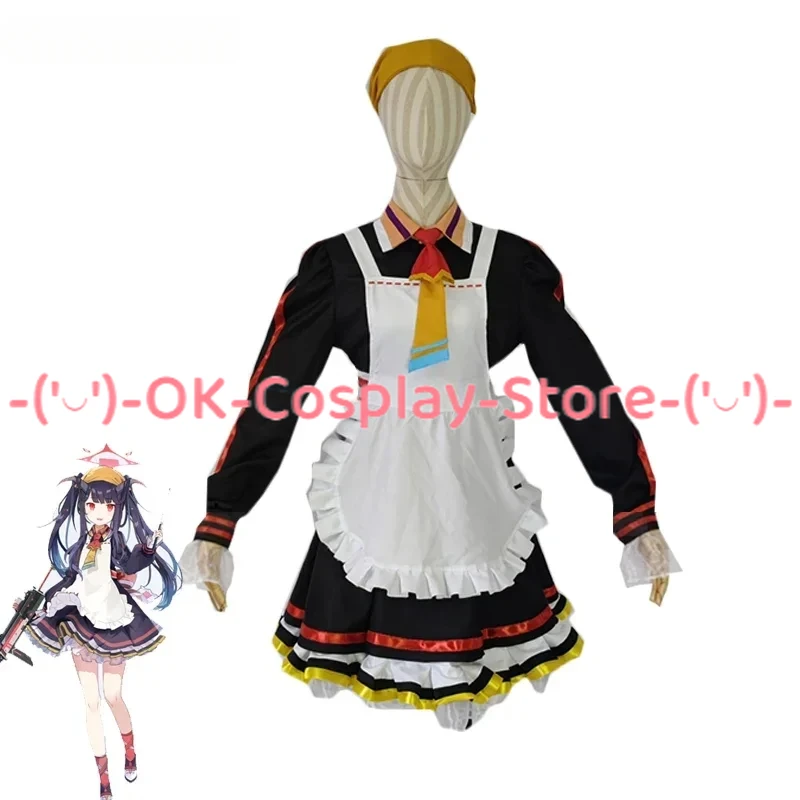 AIKIYO FUUKA Cosplay Costume Game Blue Archive Cosplay Cute Party Dress Maid Suit Halloween Carnival Uniforms Custom Made