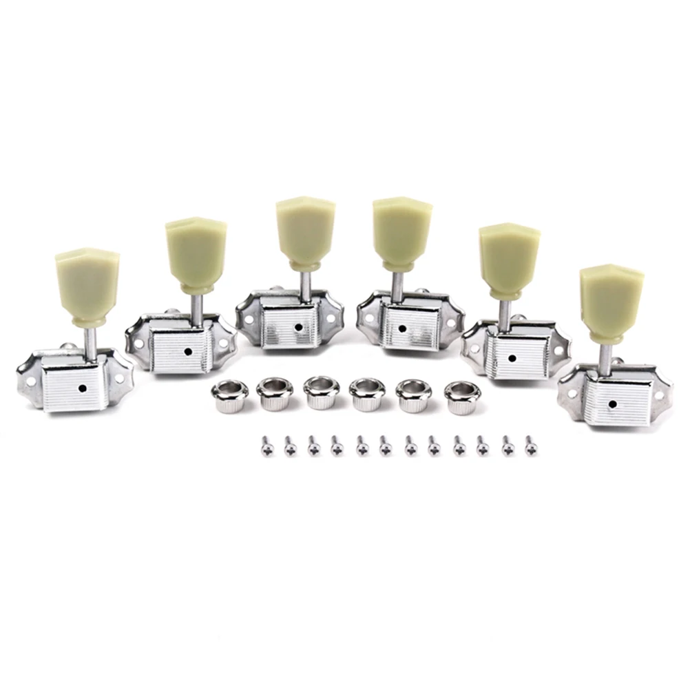 

Guitar Tuning Pegs Metal Banjo Machine Heads Locking Tuner Pegs for String Instrument Adjustment Stable Tuning