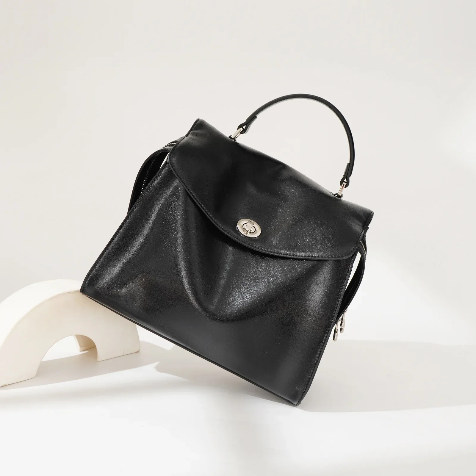 Popular Elegant Diaper Bag For Women Leather Crossbody Bag Luxury Vintage Tote Minimalist Designer Large Capacity Chic - view 2