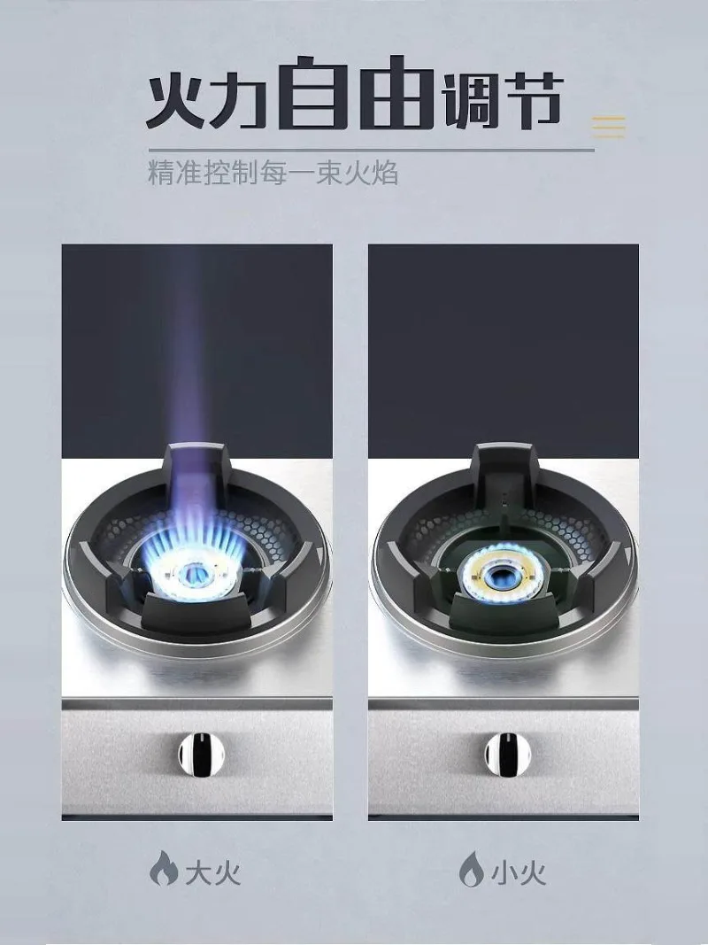 Shaped Single Stove Household Liquefied Petroleum Gas Pulse Electronic Ignition Thickened Stainless Steel Gas Stove