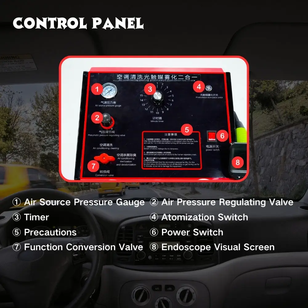 Vehicle AC System Cleaner BZDO-A4-06 Visual Inspection, Anti-Bacterial Spray, Universal Fit, High Efficiency