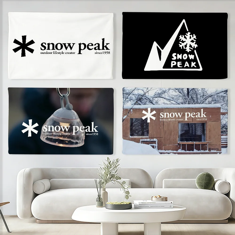 Bandera con estampado de moda S-Snow P-Peak, adecuada para fiestas, clubes, decoración de paredes interiores y exteriores, regalo