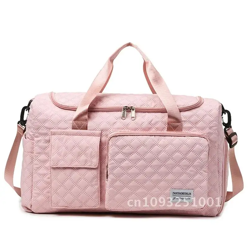 2024 New High Quality Large Unisex Travel Bags Soft Zipper Duffels Fitness Fashionable Capacity Simple Bags Lightweight