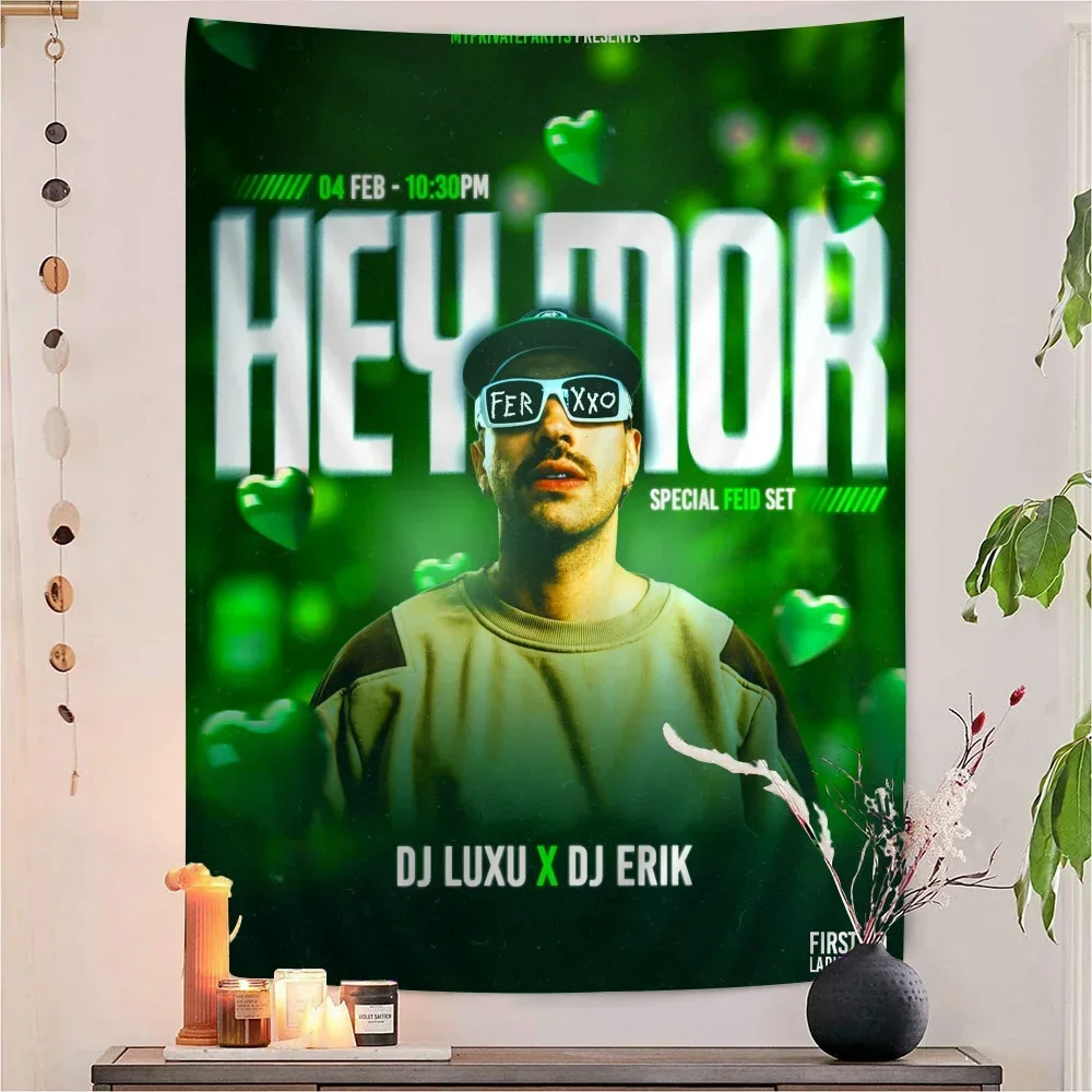 

Горячая певица F-Feid F-Ferxxo с принтом большой настенный гобелен висит Таро хиппи настенные коврики общежитие дешевые хиппи настенные подвески