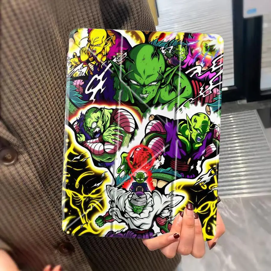 

Чехол-подставка для планшетов iPad Pro 11-го, 10-го, 9-го, 8-го, 7-го поколений, 12.9 дюймов Pro 2025, Air 4, 5, M3, M2, 1, 2, M4, 11 дюймов, Mini 6, 7, с дизайном Аниме Гоку VS