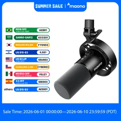 maono PD300X Dynamic Microphone XLR USB Podcast Recording Mic 192kHz24bit for Content Creation Home Audio Studio Noise Reduction