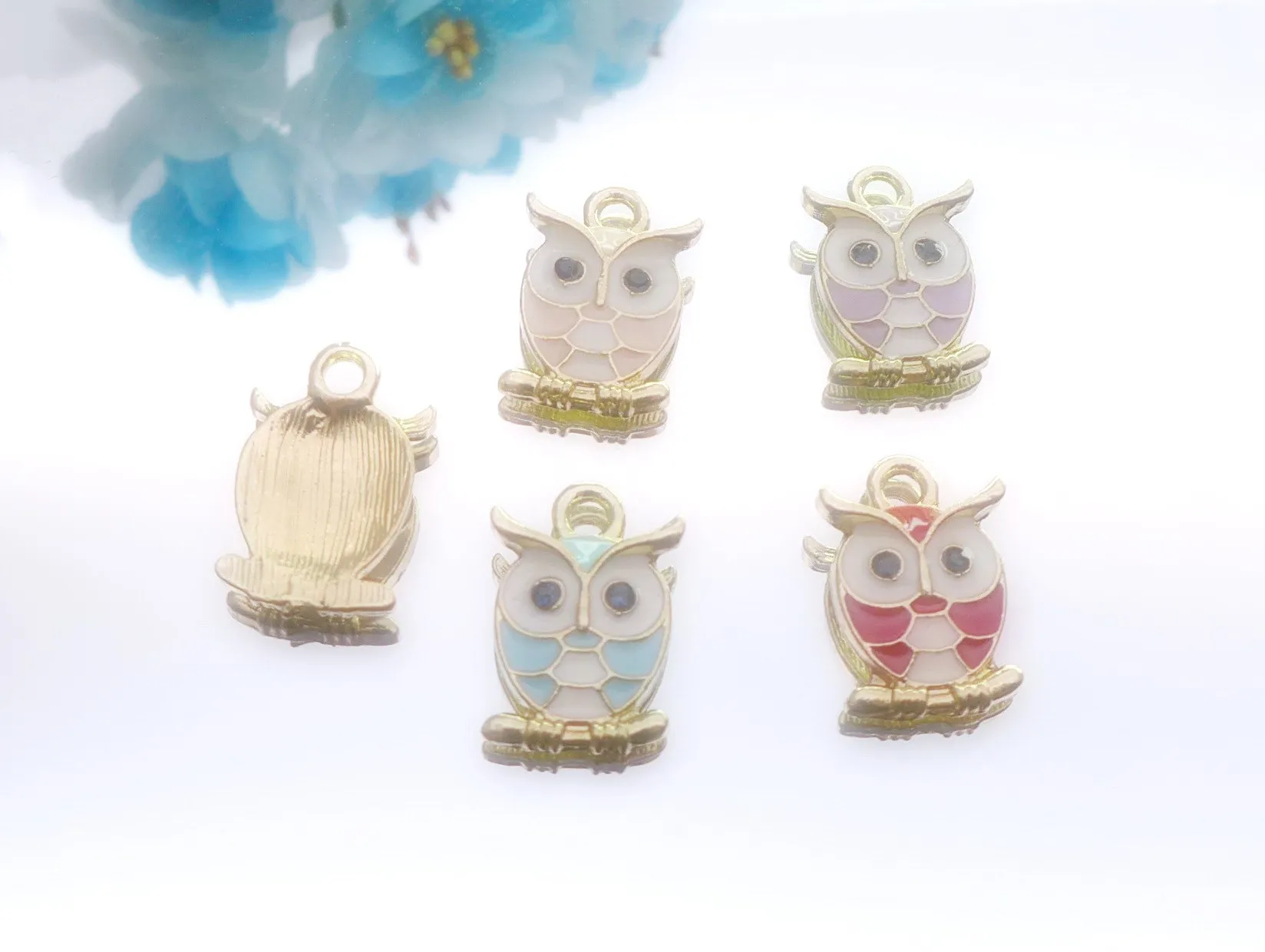 

100pcs 11x17 MM Owls Eagle Drip Oil Enamel Jewelry Accessories Fengshui Anime Bracelets Earrings DIY Pendants Components Charms