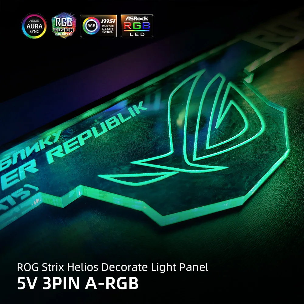 Transperant Top RGB Panel For ROG Strix Helios Chassis GX601 Case Acrylic Custom Decoration ARGB Lighting ASUS Faith 5V/12V AURA