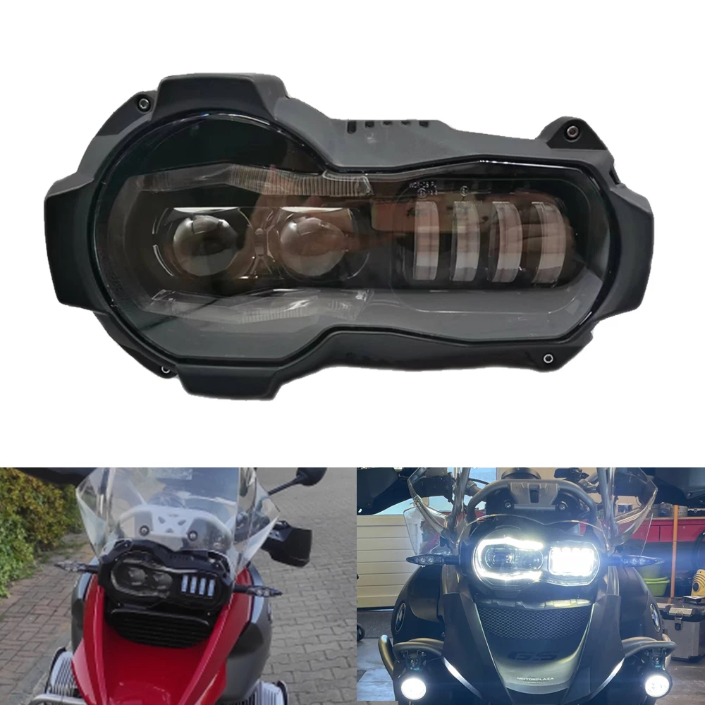 Faro a LED E9 per BMW GS 1200, Gruppo Ottico Anteriore per BMW R1200GS 2004-2013 LC R 1200GS ADV Adventure R1200 GS, Luce LED per Moto