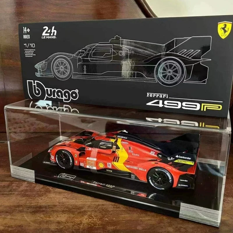 2024 Bburago 1/18 Ferrari 499p LMH#51 #50 Ferrari Model 2023 24h Le Mans Champion Ferrari Car Model Baking Paint Car Model Gifts