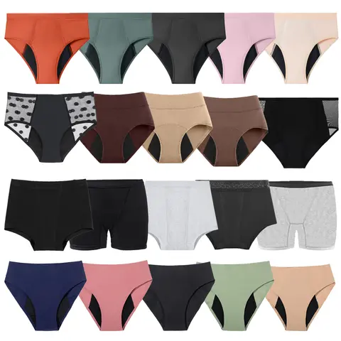 High-Rise Menstrual Panties 4Layer Leakproof Heavy Flow Fast Absorption High-End Period Briefs Women Underwear Anti-Leak Boxers