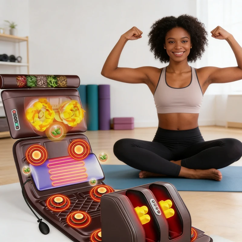 

Multifunction Intelligent Electric Massage Mattress, Cervical/neck/waist/back/shoulder Massage, Home Kneading Massage Pad