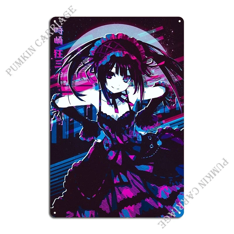 Kurumi Tokisaki Metal Sign Home Living Room Cave Customize Tin Sign Poster