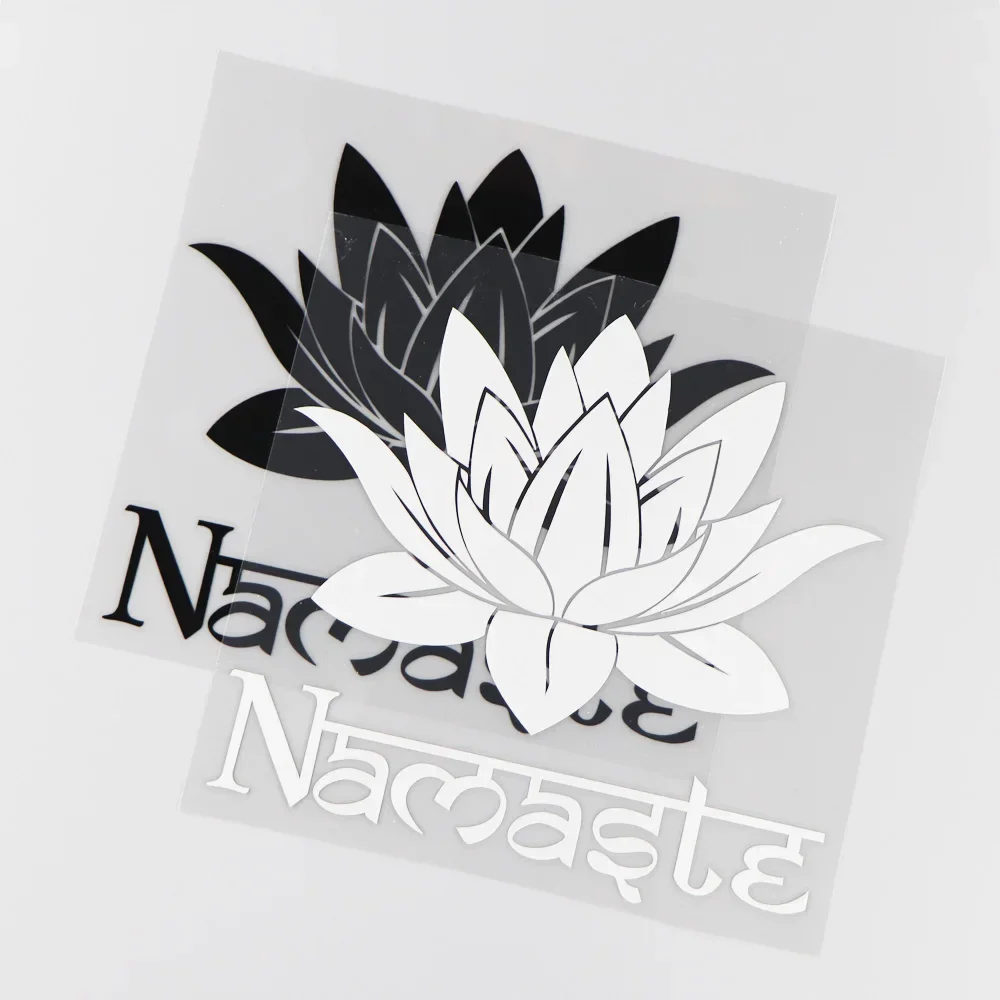 Cartoon Lotus Yoga Meditation Namasle Vinyl Car Sticker Decal Art Decoration  16*15.1CM