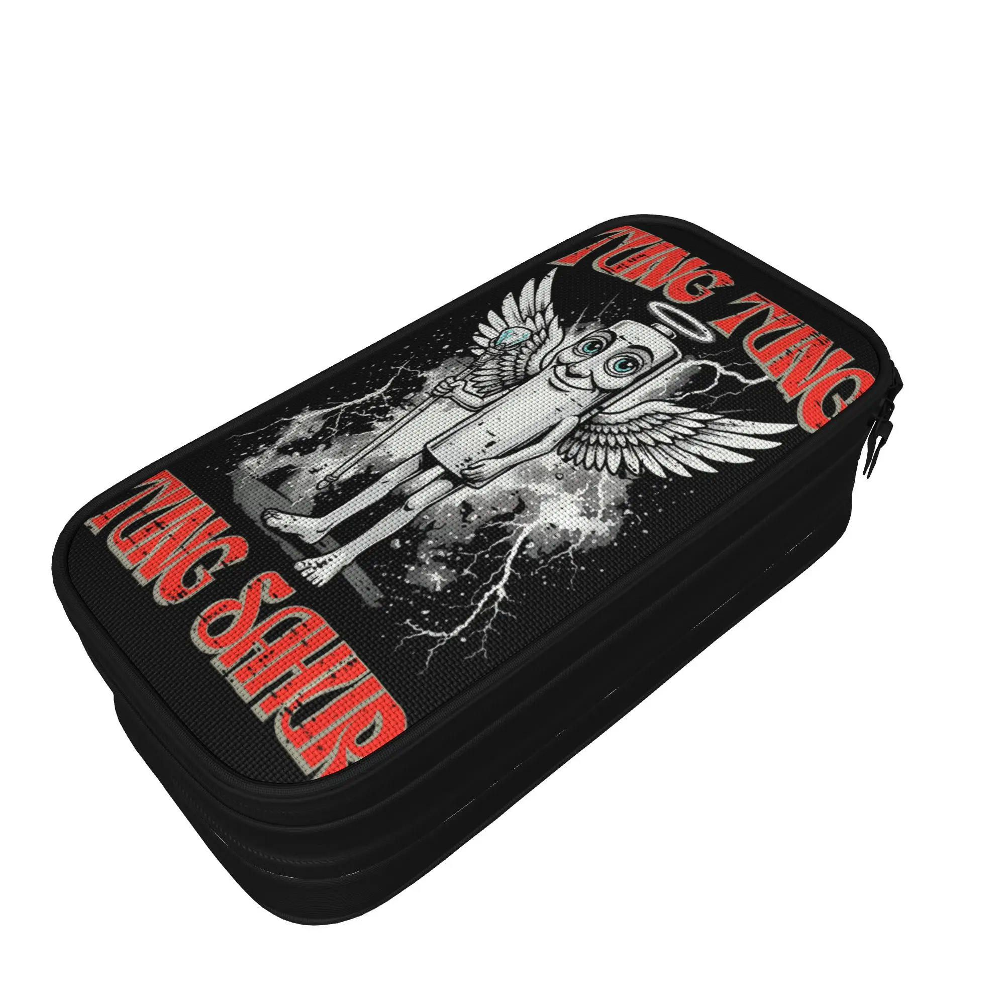Tung Tung Tung Sahur Angel Wings Funny Meme Pencil Case Pencil Bag Boy Canvas Lovely Back To School Pencil Cases Design Supplies
