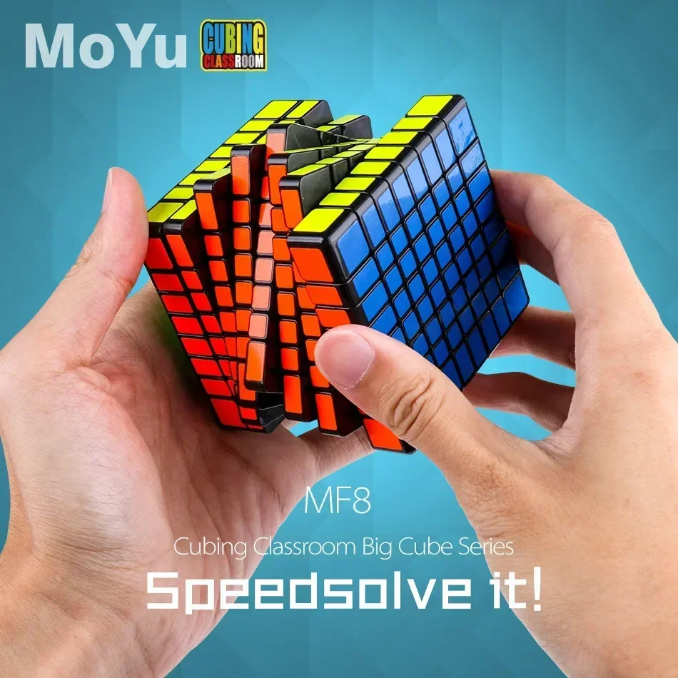 [ECube] MoYu MeiLong 8x8x8 Magic Cube Bez Naklejek Czarna Kostka Szybkościowa do Cubingu w Klasi - Rozmiar 8x8 MoYu Cubing