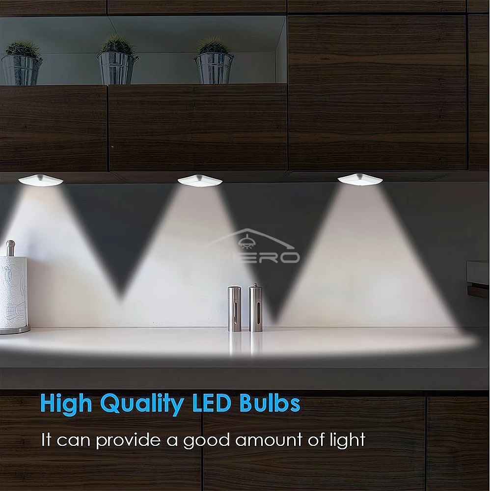 Motion Controlled Human Body Sensor LED Night Light Smart Battery Operated WC Bedside Lamp For Room Hallway Pathway Home Light