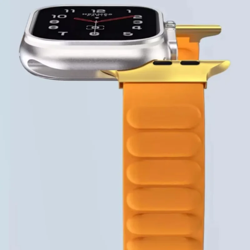 حزام من الجلد لساعة أبل باند 45 مللي متر 41 مللي متر 44 مللي متر 40 مللي متر 46 مللي متر 42 مللي متر 49 مللي متر سوار حلقة مغناطيسي لسلسلة iWatch 10 Ultra 2 Band