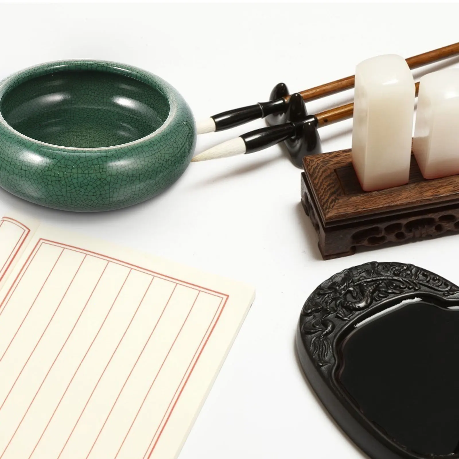 

Chinese Calligraphy Accessory Ink Water Dish with Fine Workmanship Ideal Writing Brush Washing Tray for Amateurs Professionals