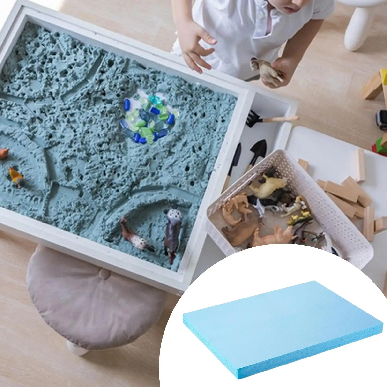 Craft Foam Block DIY Landscape Scenery Building Foam Slab,Sturdy,Lightweight,Diorama Base,Board for Sculpting Sheet