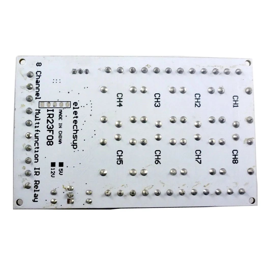 8CH DC 5V 12V Multi-function IR infrared Control Delay Relay Flip-Flop Latch Bistable Self-locking Interlock Latch