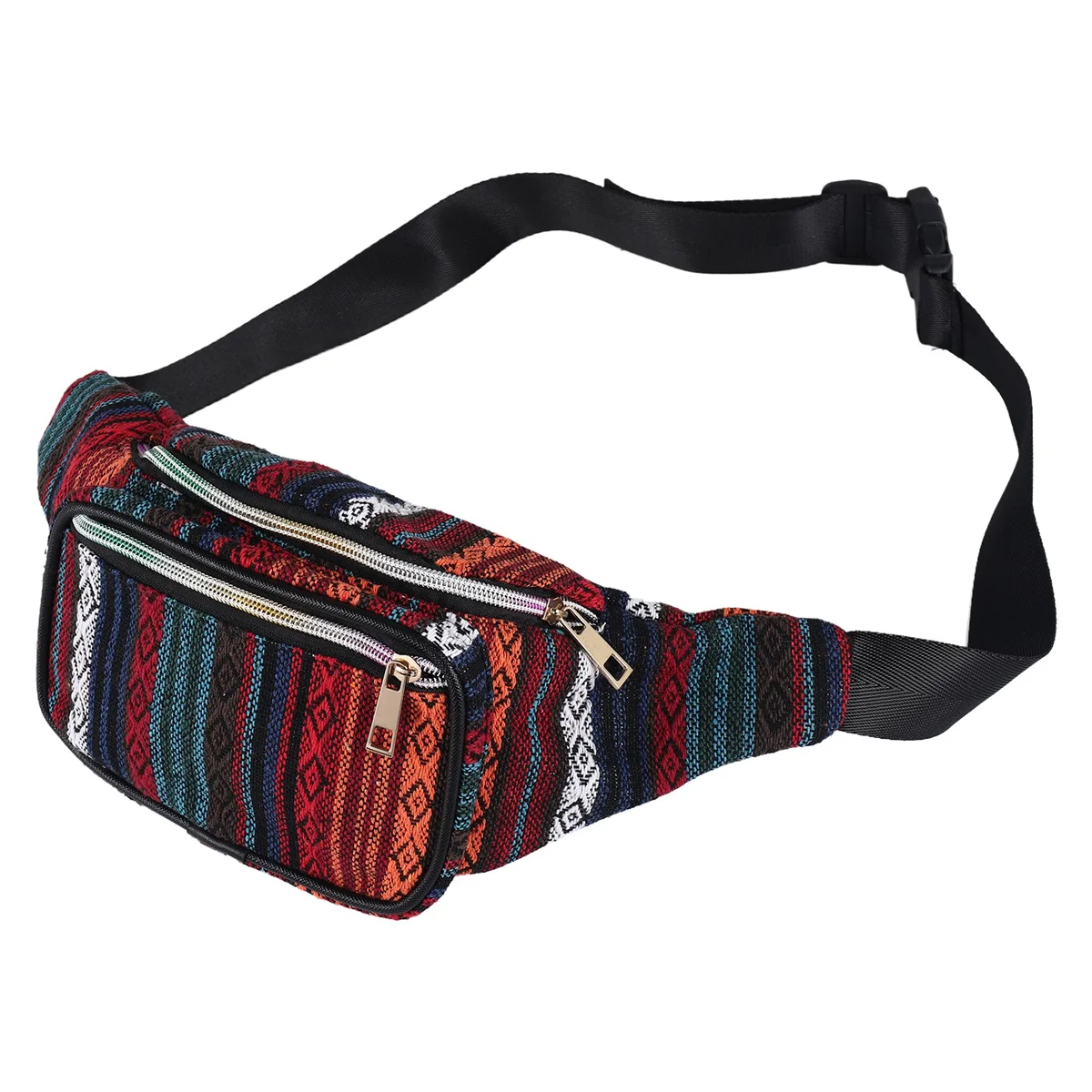 กระเป๋าคาดเอวผู้หญิง ABQR สไตล์ชาติพันธุ์ ย้อนยุค วินเทจ สำหรับเดินทาง ท่องเที่ยว เดินป่า กระเป๋าคาดเอวสำหรับผู้หญิง สี A