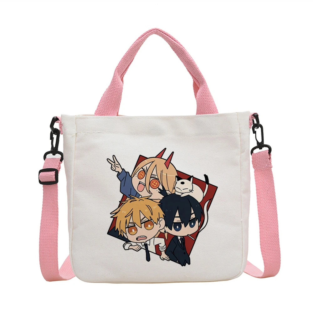 Chainsaw Man tote bag personnalisable bolsas de tela foldable grocery shopper femme