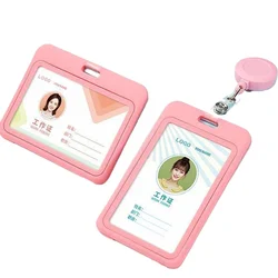 Targhetta identificativa retrattile Clip per scheda di lavoro porta Badge con Badge Reel Pass Access Bus custodia per carte dei dipendenti permesso di lavoro