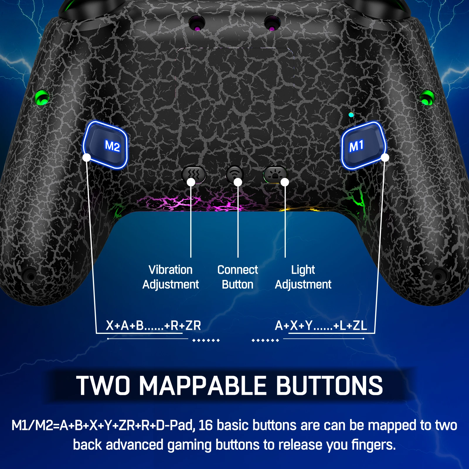 닌텐도 스위치용 무선 게임패드, RGB 조이스틱, 블루투스 게임 컨트롤러, 스위치 OLED, 스위치 PC 컴퓨터 노트북용, 2.4G