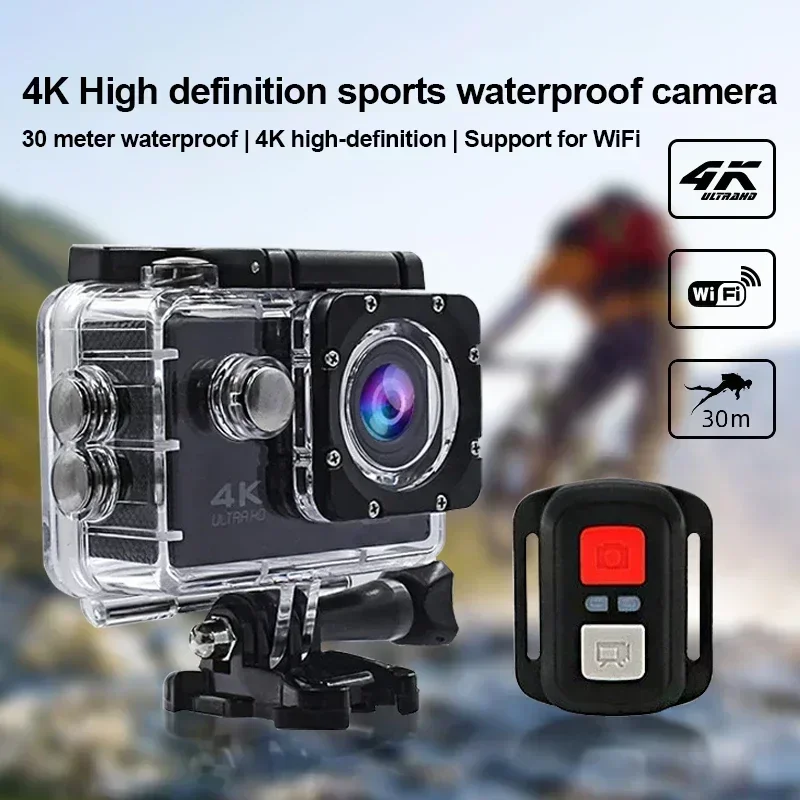 4k High-Definition Underwater Outdoor Cycling Camera Digital Sports Wifi Waterproof Camera Portable Recorder With Remote Control