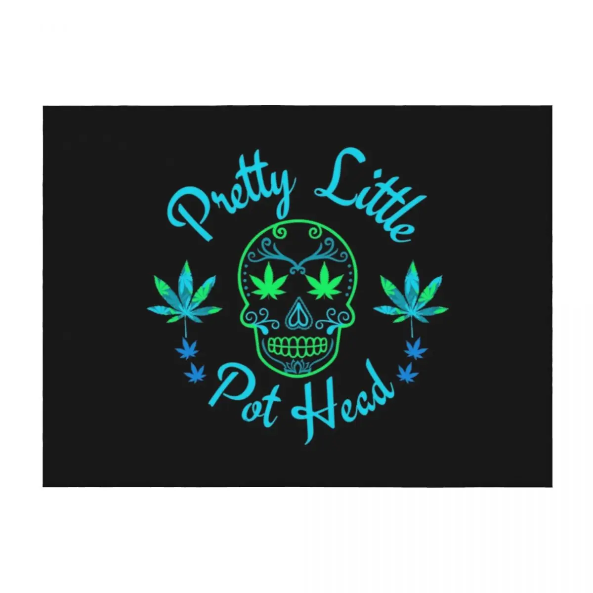 

Pretty little pot head Neon Throw Blanket Extra Large Throw Picnic Weighted Custom Blankets