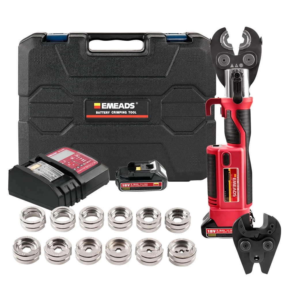 Emeads GES-300C-2 Pro Press Electric Plumbing Copper Pipe Tool Hydraulic Hvac Crimping Tools Plastic Box EMEADS