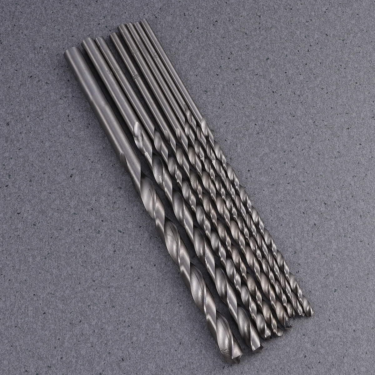 

8Pcs High Speed Steel Drill Bit Set Extra Long Metric Sizes 4-10mm Fast Accurate Cutting for Plastic