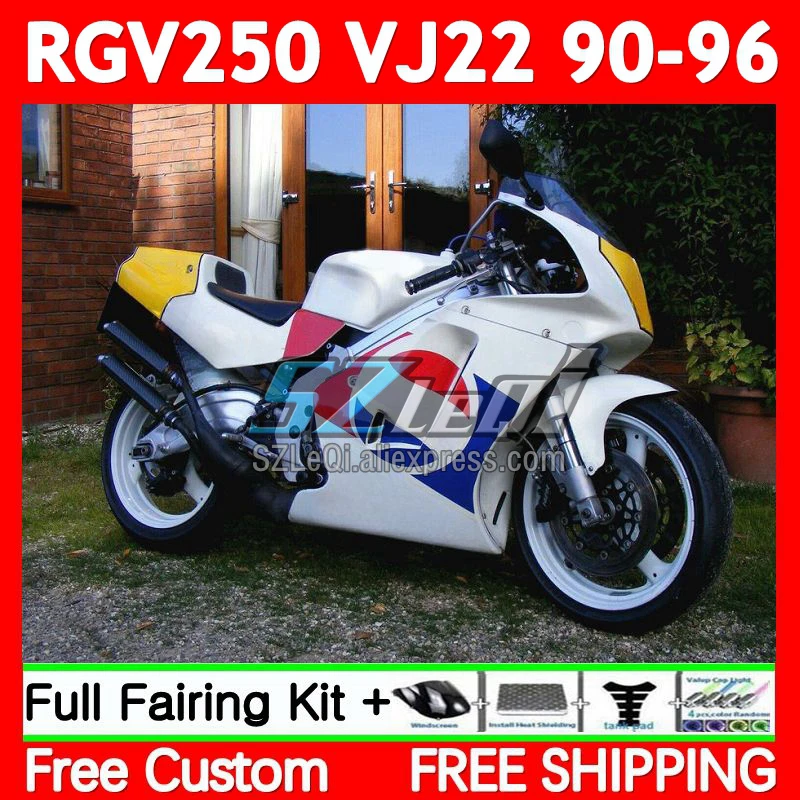 Factory Blue VJ22 For SUZUKI RGV250 SAPC RGV-250 90 91 92 93 94 95 96 67No.0 RGV 250 1990 1991 1992 1993 1994 1995 1996 Fairing