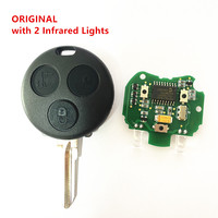 AEC Chip 433mhz Remote Car Key for Benz Smart Fortwo Forfour Roadster City Passion 2000-2005 with 2 Infrared Lights