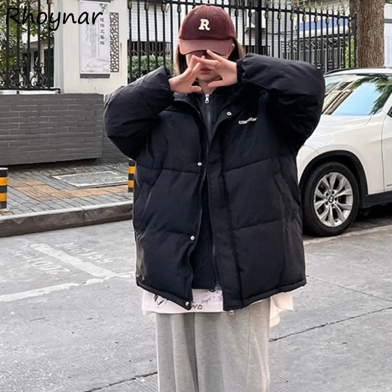 

Parkas Women Two Fake Pieces Hooded Plus Velvet Winter Students Daily Pockets Soft Windproof Baggy Korean Style Fashion Casual