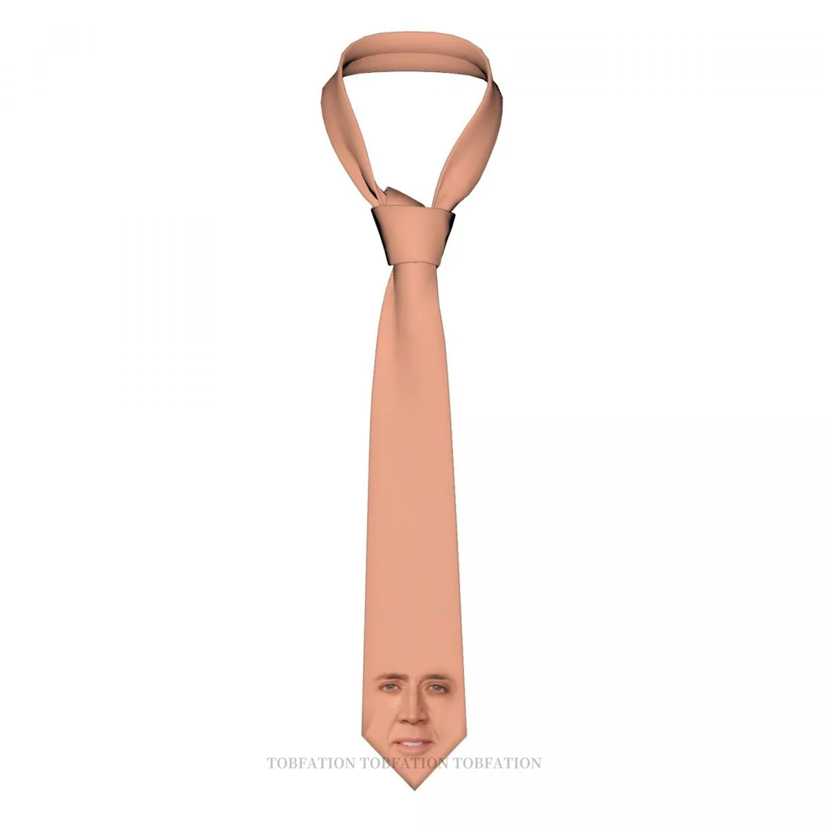 

Nicolas Cage Face Print Ties Casual Unisex Neck Tie Daily Wear Narrow Striped Slim Cravat