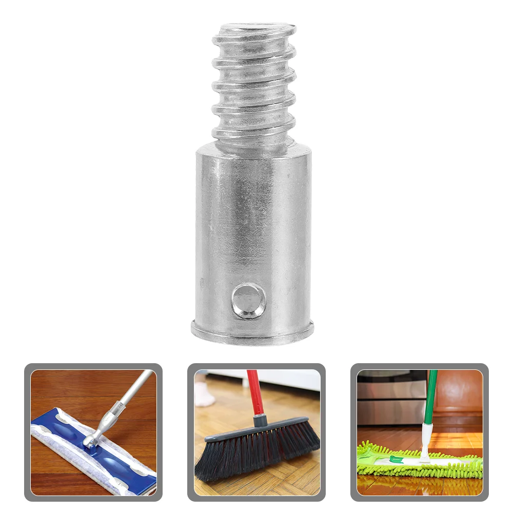 

25mm Diameter Aluminum Alloy Threaded Tip for Broom Handle Extension Pole Attachment Suitable Iron Wood Rods Rust