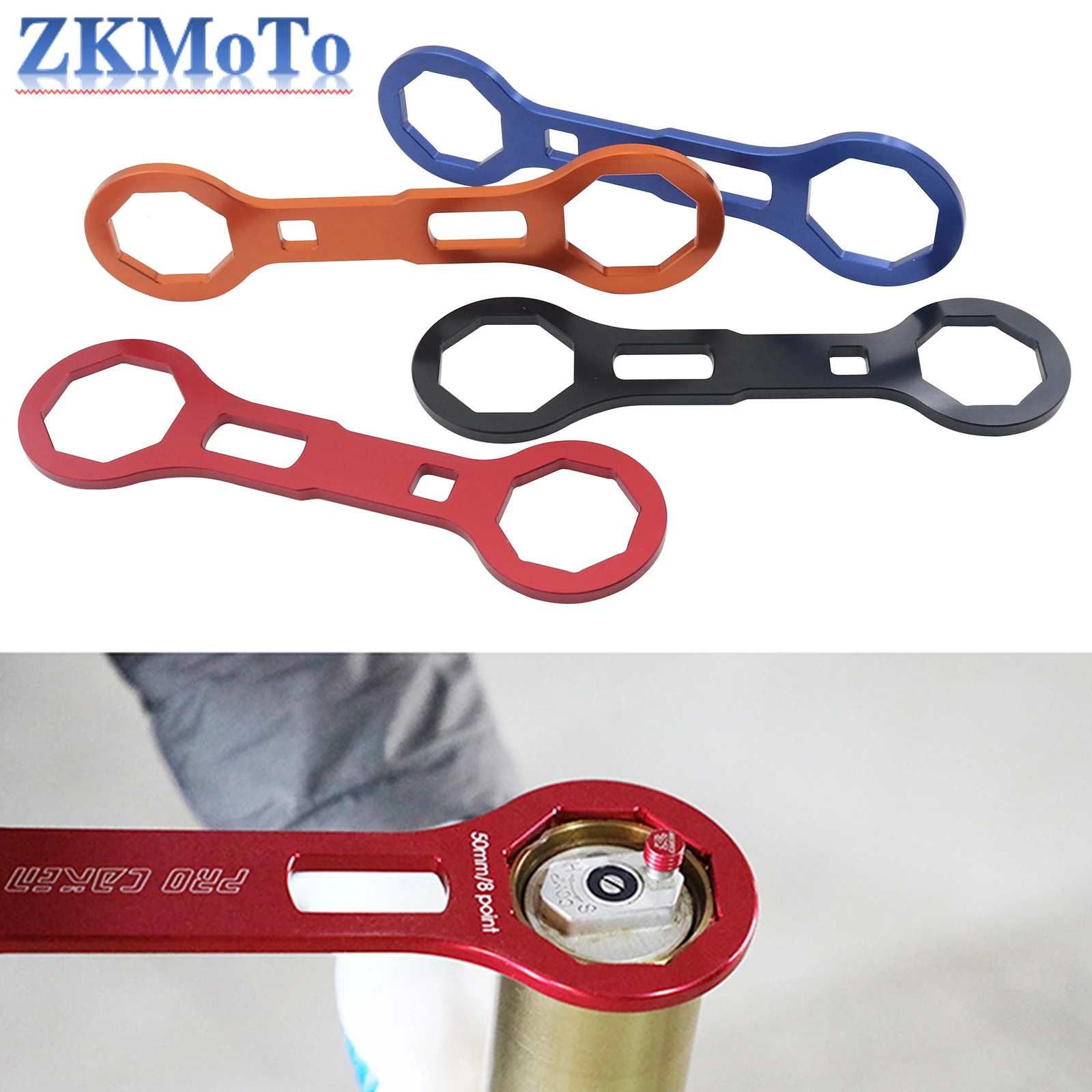 46-50mm Motorcycle Fork Cap Wrench Tool For KTM HUSQVARNA KAWASAKI SUZUKI YAMAHA Honda CRF150R/RB CRF250R/RX CRF250X CRF450L/R