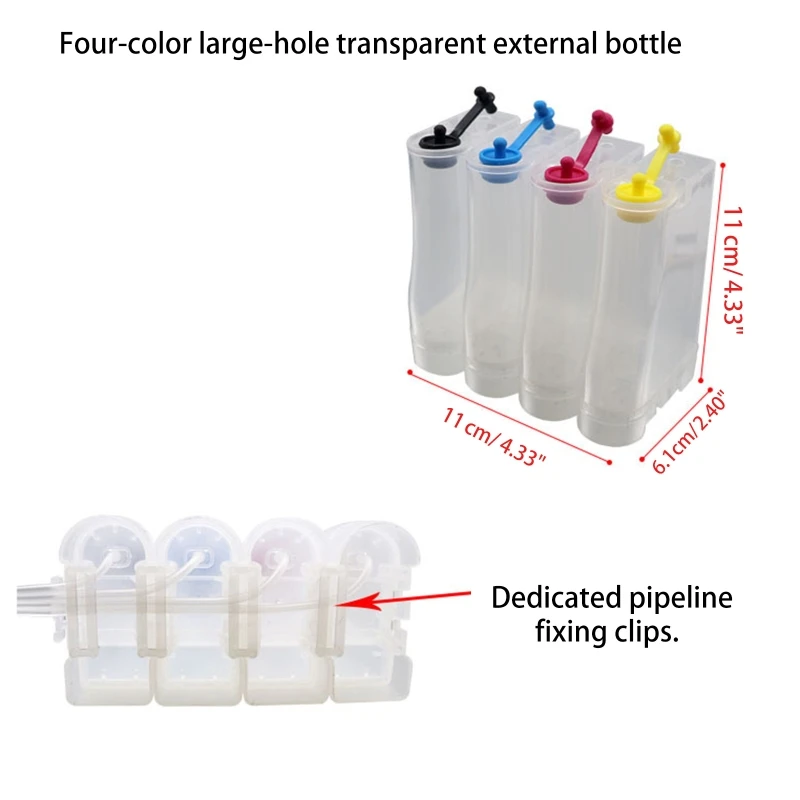 1 Set forCANON Ink Cartridges Continuous Ink Supply System Modified and Connected To External Ink Bottles Connection DIY