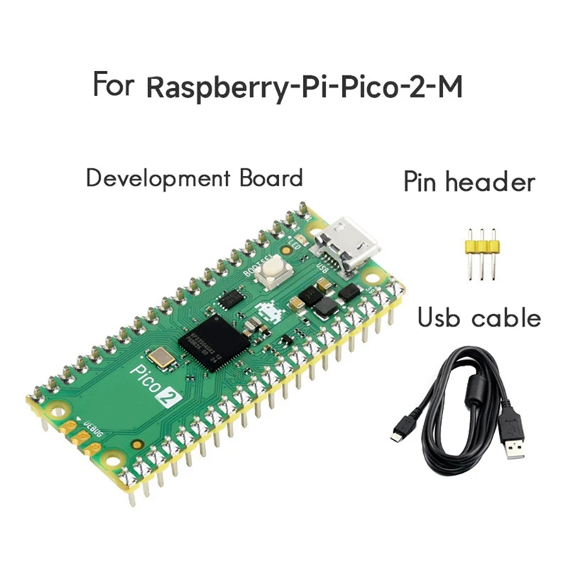 

Для Raspberry Pi Pico 2-M макетная плата RP2350 микроконтроллер ARM Cortex-M33 Hazard3 RISC-V паяльный разъем