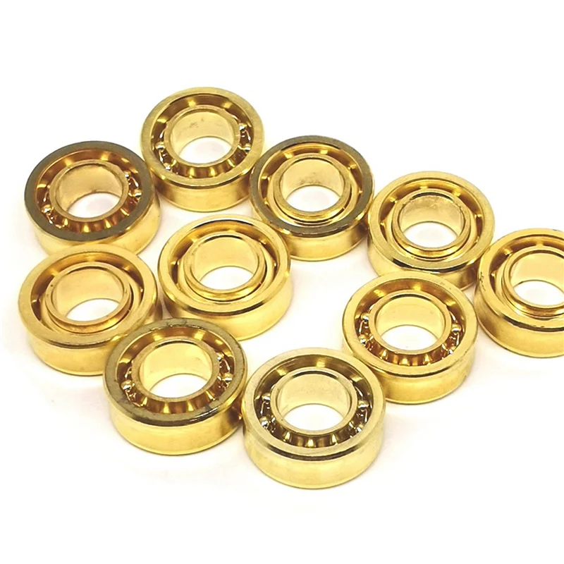 AINY-16 Pcs Steel Gold-Plated R188 KK Bearing Speed Responsive Bearings R188 U Groove For Yoyos Models